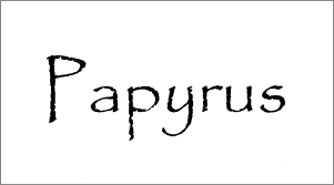 Papyrus Typeface