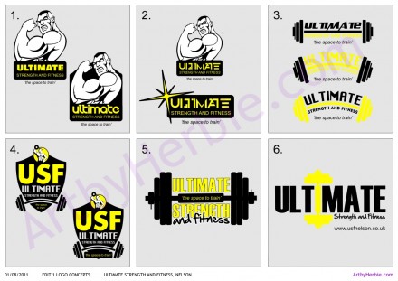 Ultimate Strength and Fitness - Initial Logo Concepts