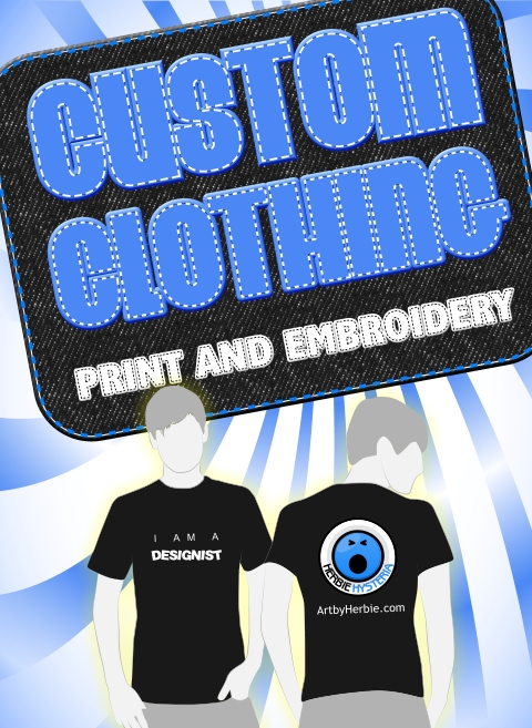Custom clothing in Nelson, Burnley and Manchester including printed t-shirts, sweatshirts, hoodies and other workwear. Bespoke designs at your request are also available.