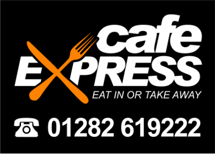 Clean, bold design ideal for vinyl transfer, printed t-shirts for Cafe Express.